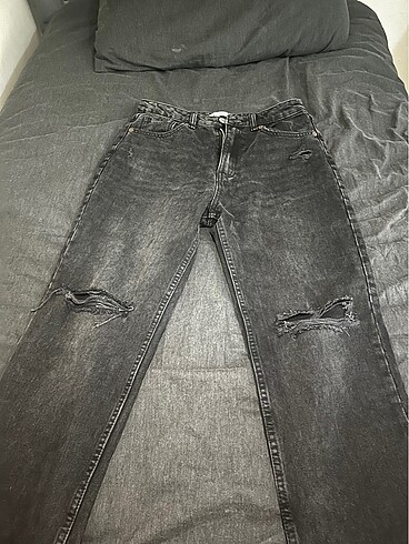 zara yırtık mom jean