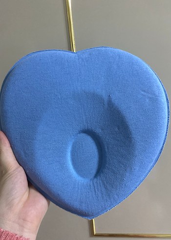 Kalp Şeklinde Mavi Çocuk Yastığı - Görsel 4