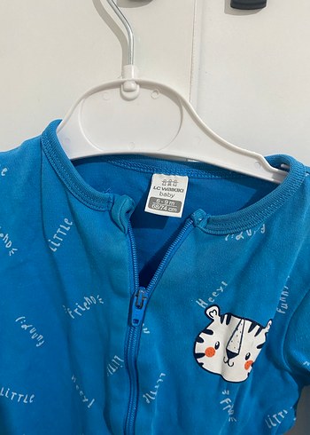 Mavi Baskılı Fermuarlı Bebek Tulum LC Waikiki - Görsel 6