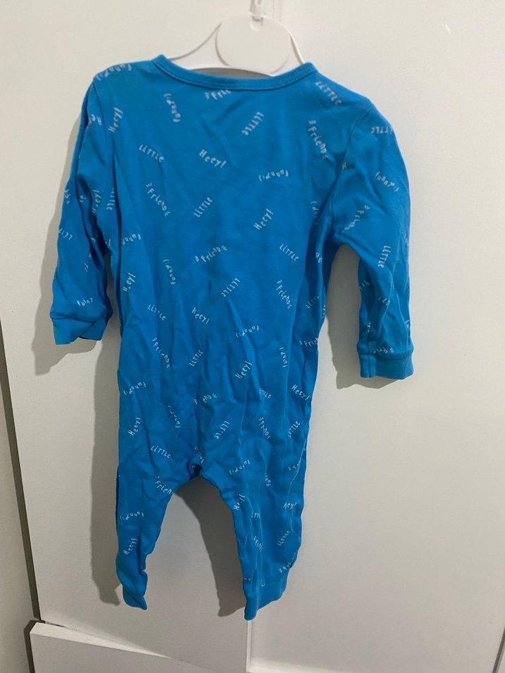 Mavi Baskılı Fermuarlı Bebek Tulum LC Waikiki - Görsel 4