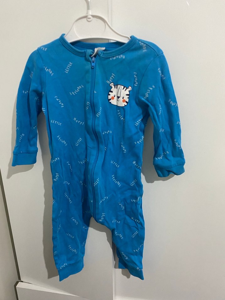 Mavi Baskılı Fermuarlı Bebek Tulum LC Waikiki - Görsel 5