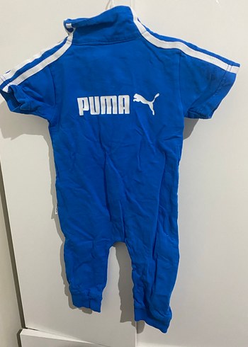 Mavi Puma Bebek Kısa Kollu Tulum - Görsel 2