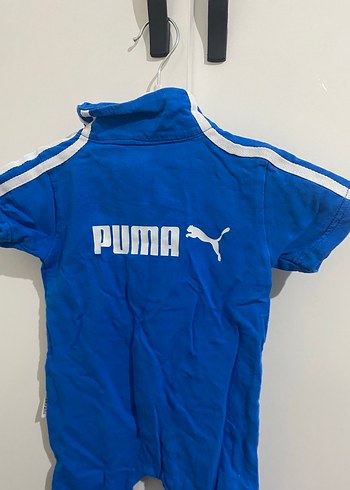 Mavi Puma Bebek Kısa Kollu Tulum - Görsel 3