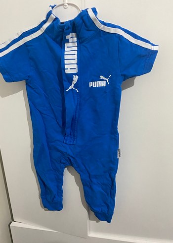 Mavi Puma Bebek Kısa Kollu Tulum - Görsel 4