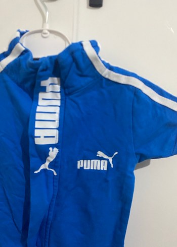 Mavi Puma Bebek Kısa Kollu Tulum - Görsel 5