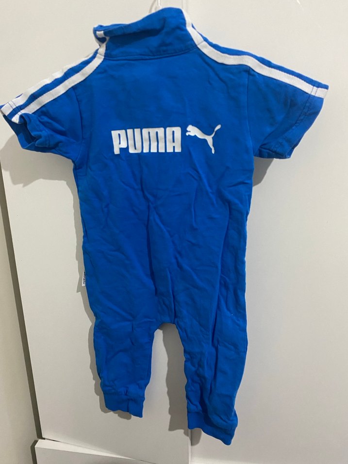 Mavi Puma Bebek Kısa Kollu Tulum - Görsel 2