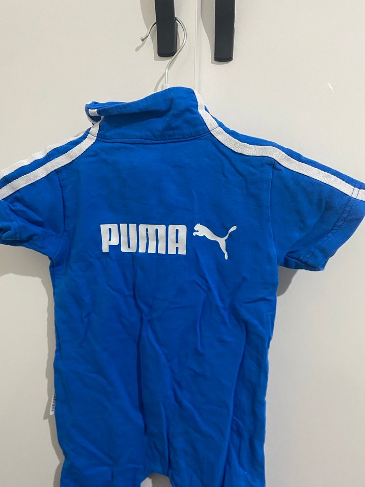 Mavi Puma Bebek Kısa Kollu Tulum - Görsel 3