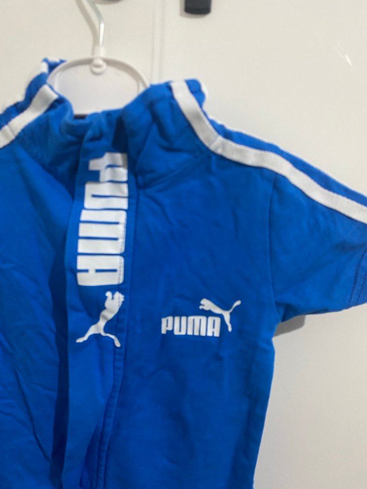 Mavi Puma Bebek Kısa Kollu Tulum - Görsel 5