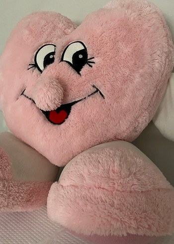 Pembe Kalp Figürlü Peluş Oyuncak - Görsel 2
