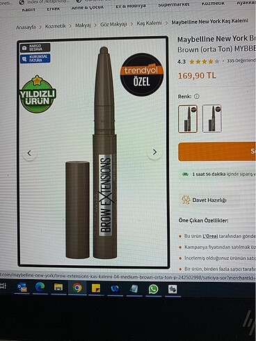 Beden Maybelline brow extensions kaş kalemi