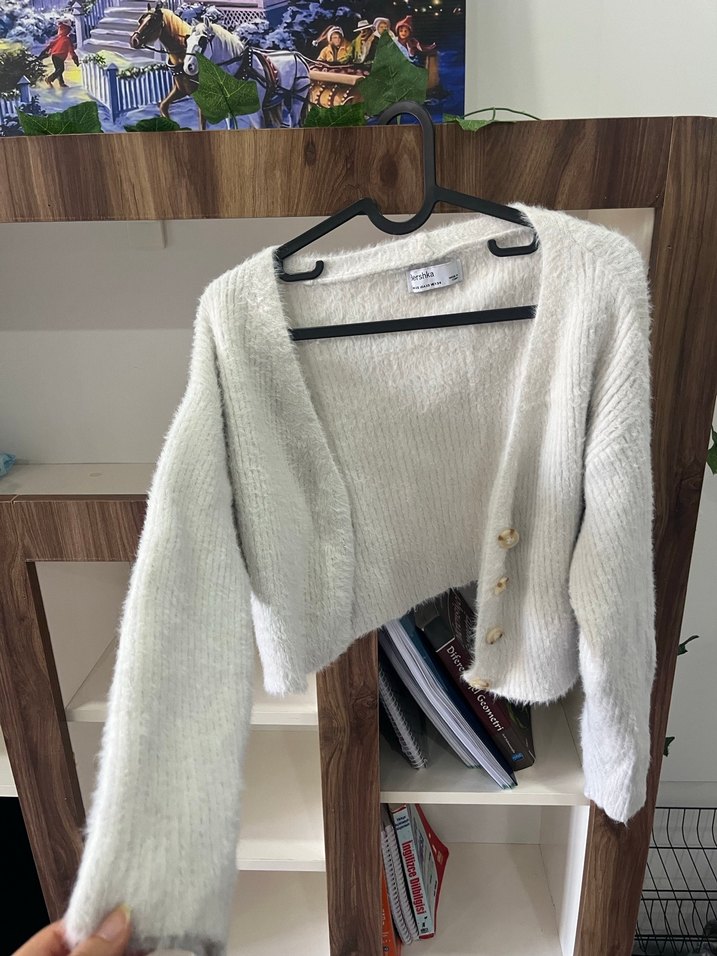 Bershka peluş hırka - Görsel 2