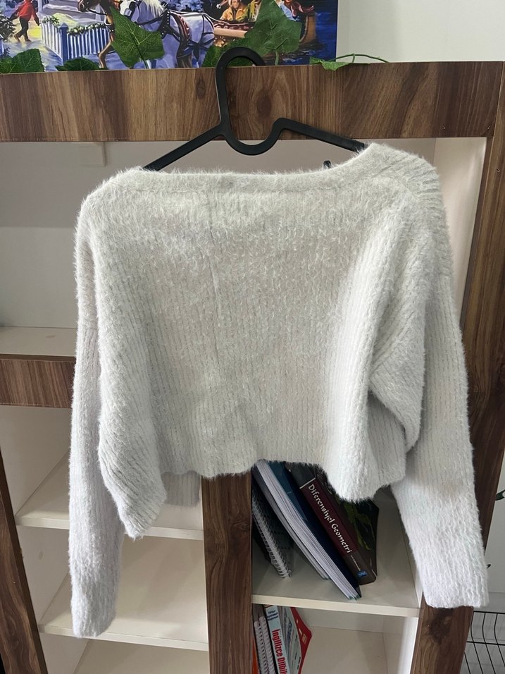 Bershka peluş hırka - Görsel 4