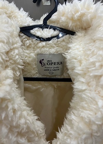 Beyaz Peluş Kadın Ceket - Görsel 3