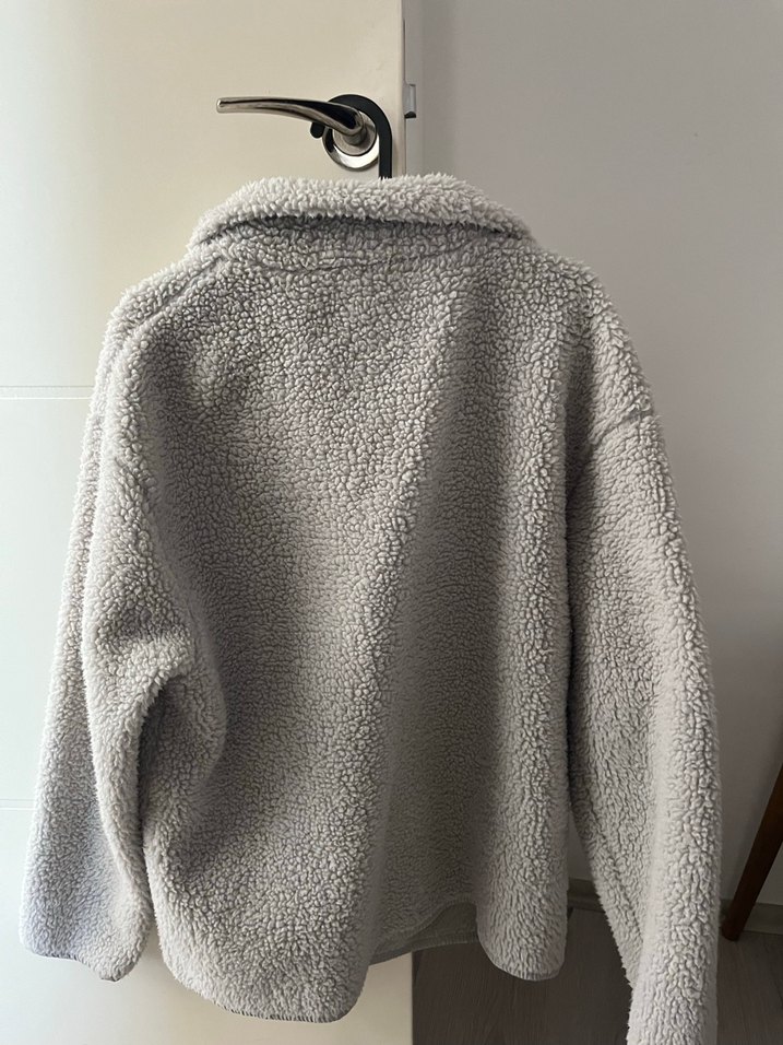 Gri Peluş Milla Ceket - Görsel 4