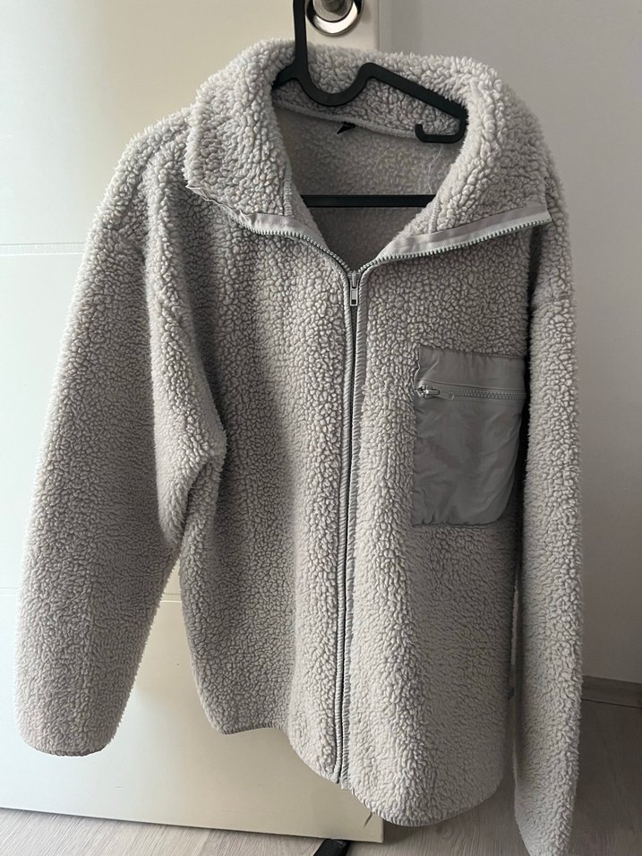 Gri Peluş Milla Ceket - Görsel 2