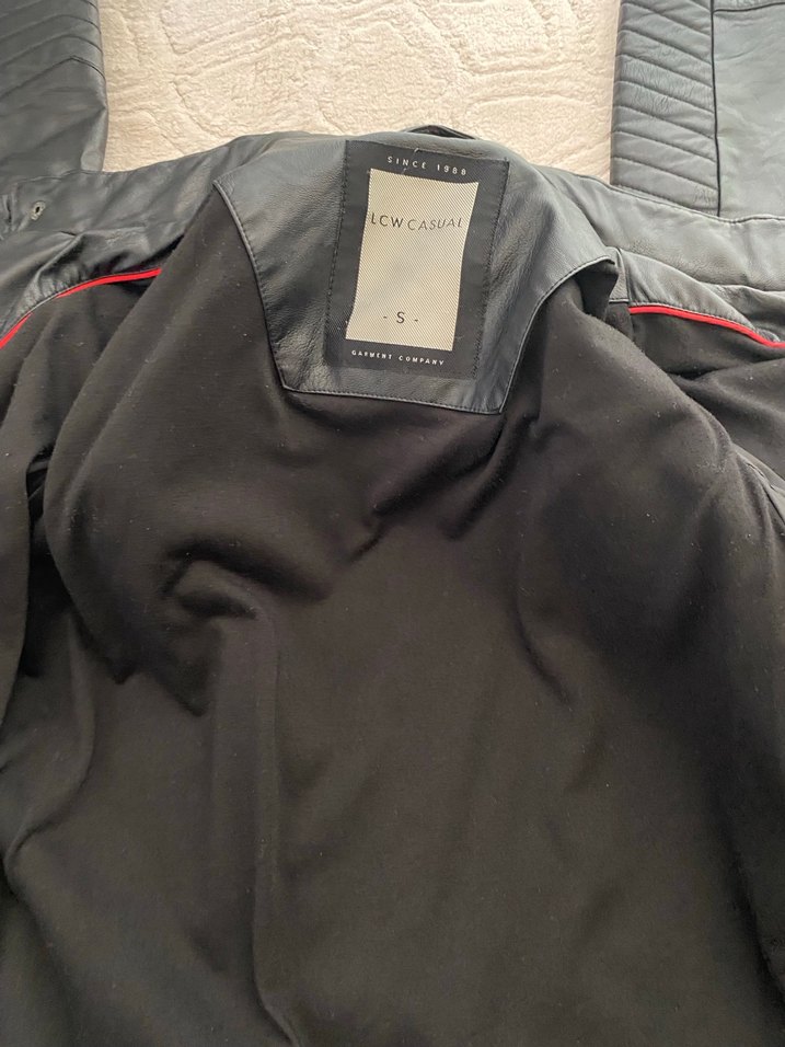 Erkek Siyah Deri Biker Ceket - Görsel 4