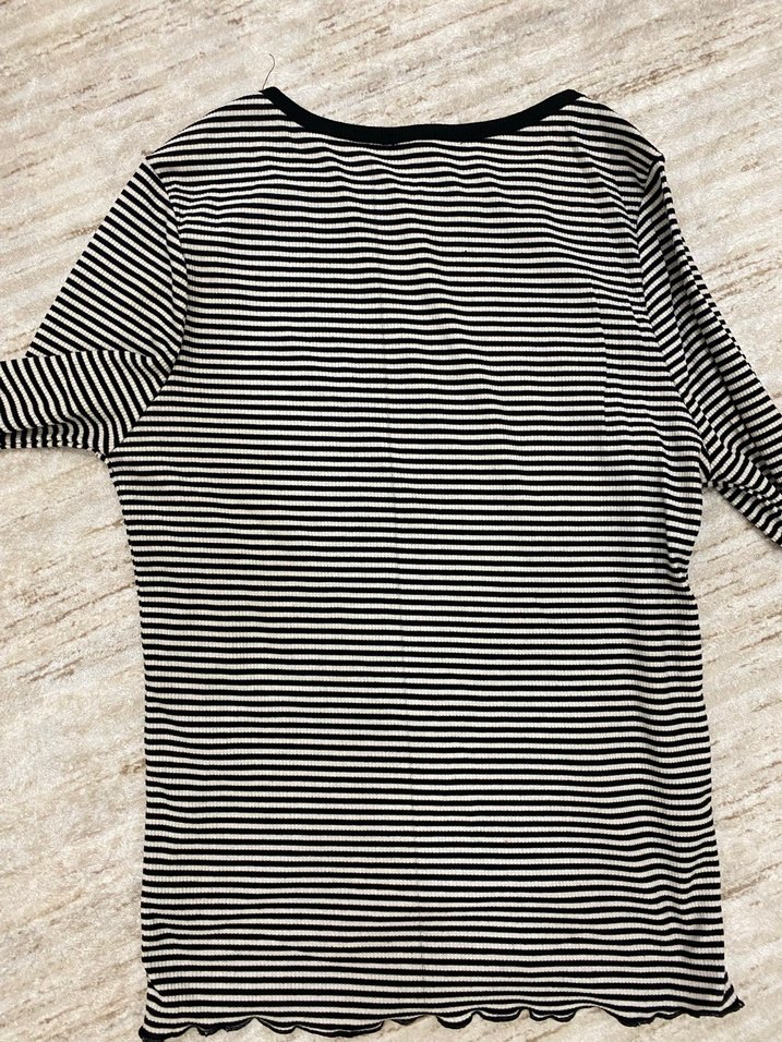 Çizgili Uzun Kollu body - Görsel 2