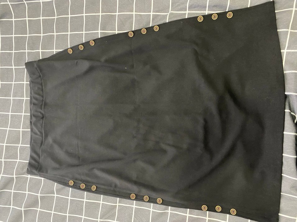 Düz Siyah Midi Kalem Etek - Görsel 2