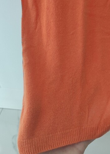 m Beden turuncu Renk Delik desenli mevsimlik triko