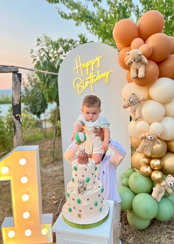 9-12 Ay Beden 1 yaş doğum günü kıyafeti (gömleksiz)