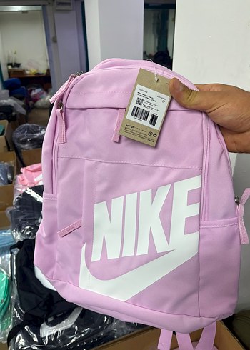 Nike Pastel Pembe Sloganli Sirt Cantasi