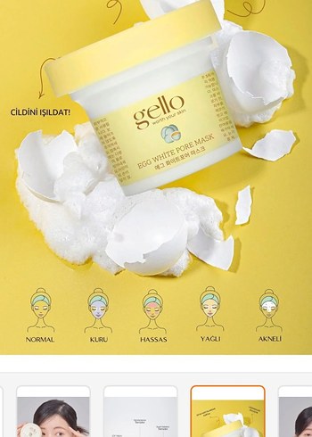 Gello Gözenek Sıkılaştırıcı Yumurta Akı Maskesi - Görsel 4