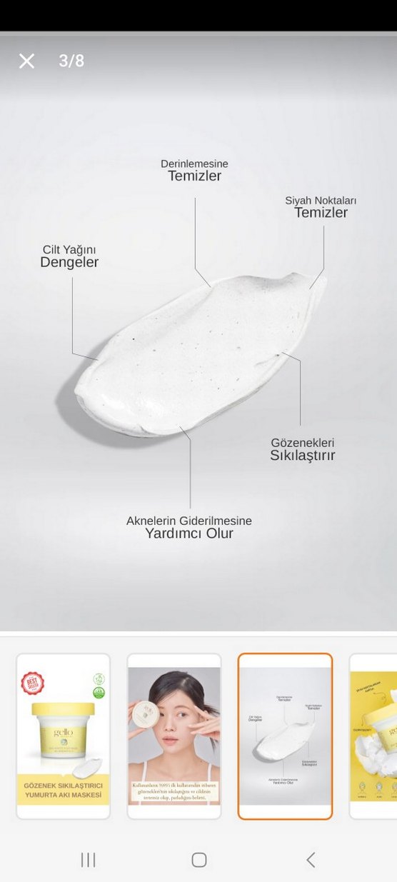 Gello Gözenek Sıkılaştırıcı Yumurta Akı Maskesi - Görsel 3