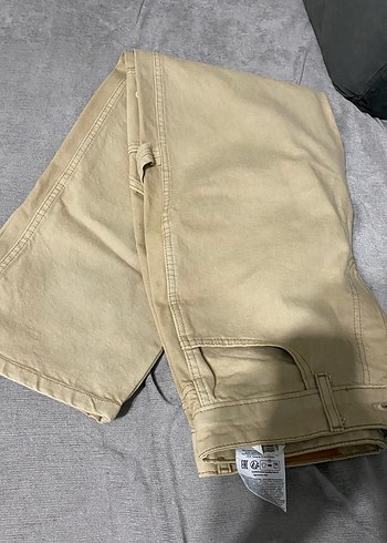 32 Beden Gri Bej Renkli Erkek Baggy Pantolon