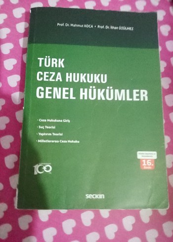 Türk Ceza Hukuku Genel Hükümler Kitabı