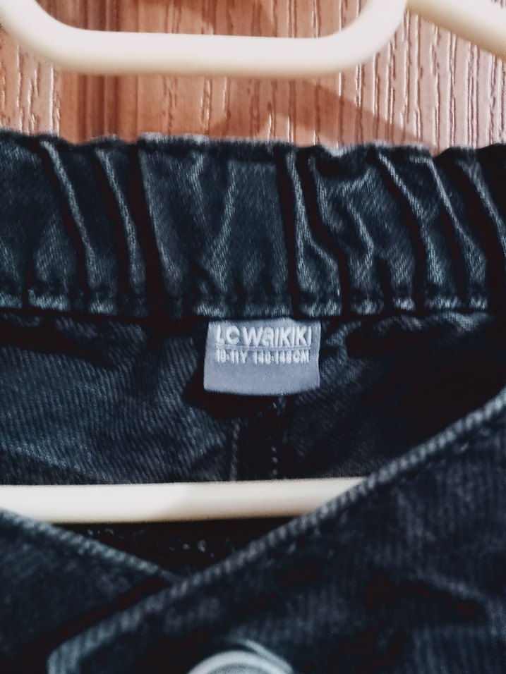 Koyu gri Bol Kesim Denim Pantolon - Görsel 2