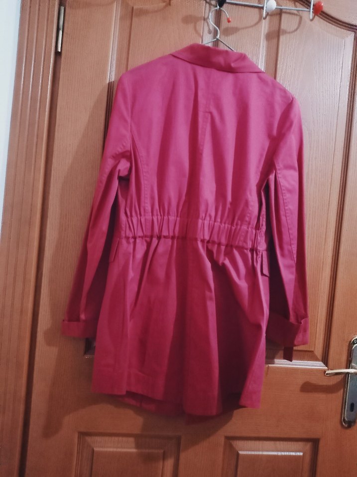 Pembe Midi Fermuarlı trençkot - Görsel 2