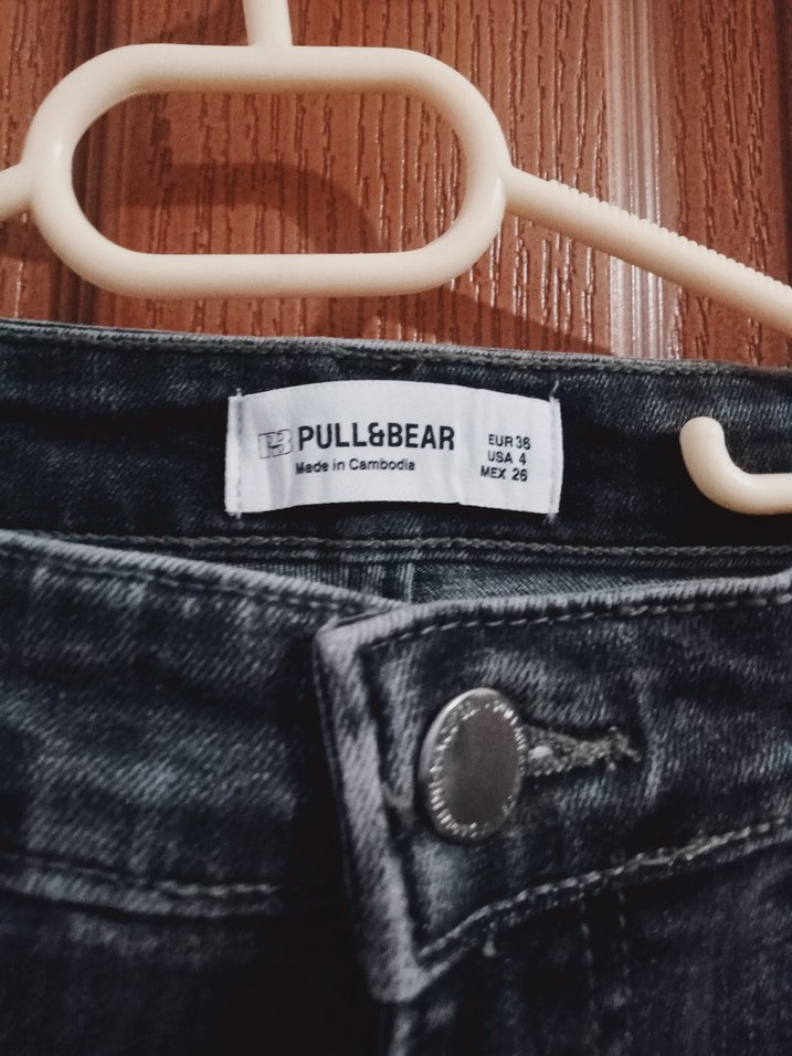 Gri Midi Uzunlukta Kadın Denim Pantolon - Görsel 2