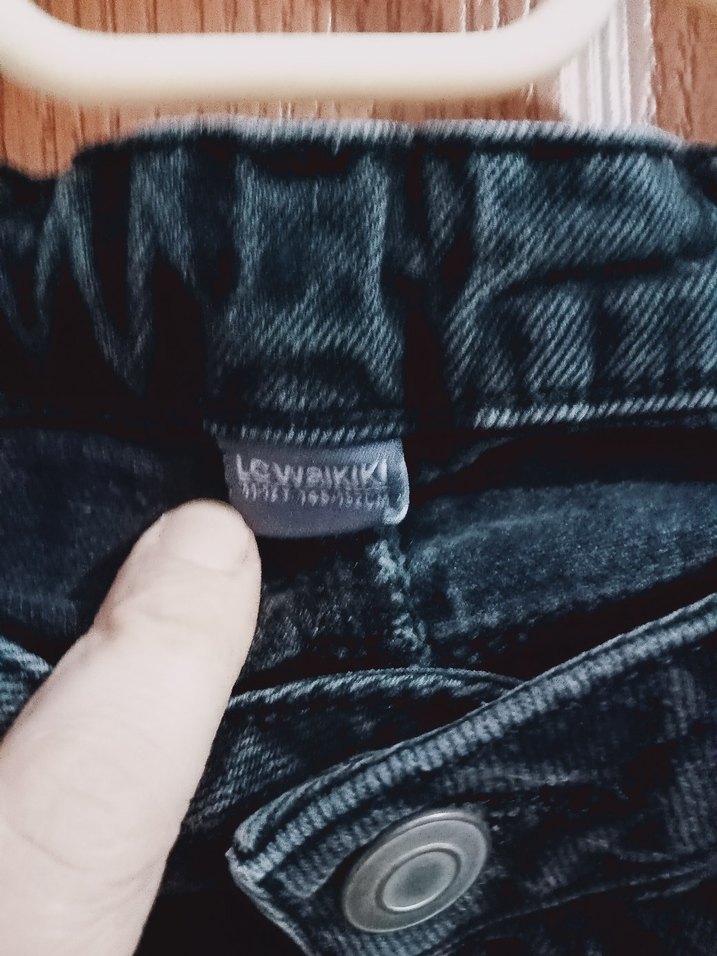 Kemerli Bol Kesim kız çocuk Kot Pantolon - Görsel 2