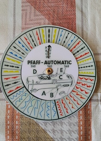 Pfaff 260 pfaff 360 ve pfaff 368 piko desen kartelası