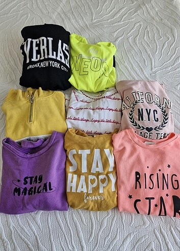 8 adet kız çocuk sweatshirt