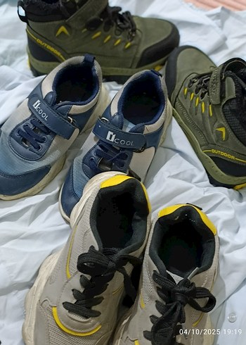 33 numara bir çift bot iki çift SporKamuflaj Desenli Erkek Çocuk - Görsel 3