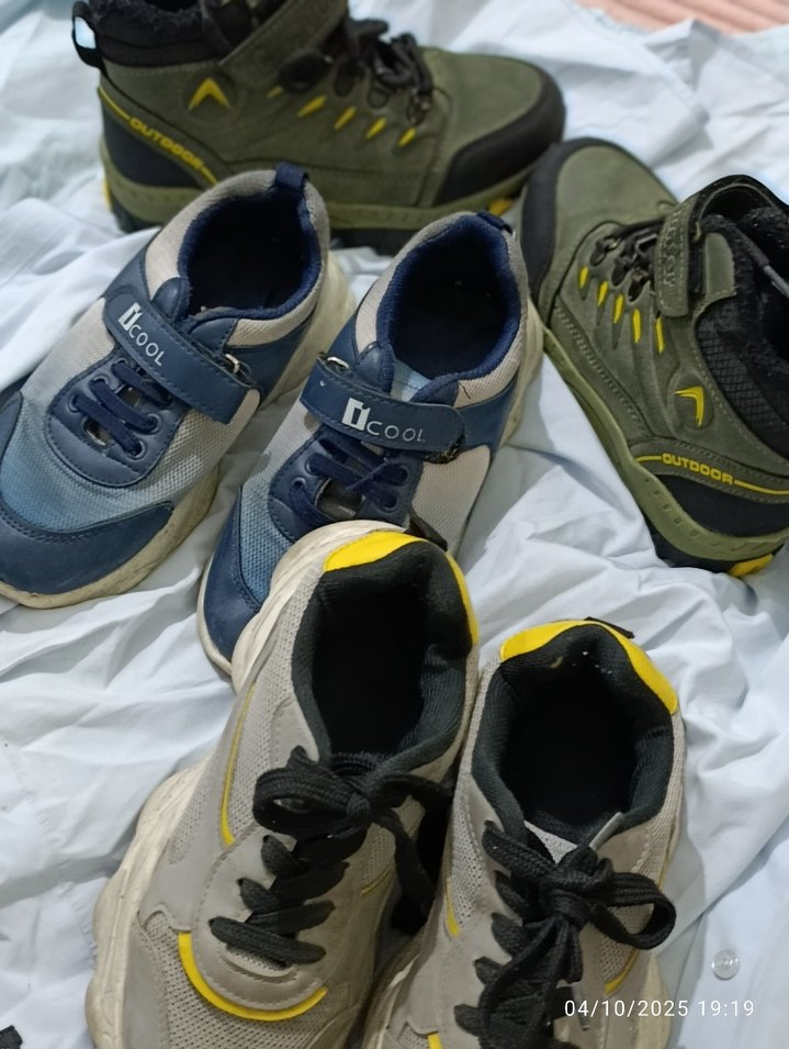 33 numara bir çift bot iki çift SporKamuflaj Desenli Erkek Çocuk - Görsel 3