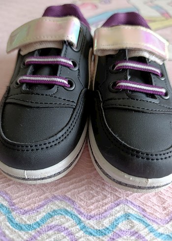 26 Beden 26 Mor Yılan Desenli Kız Çocuk Sneakers