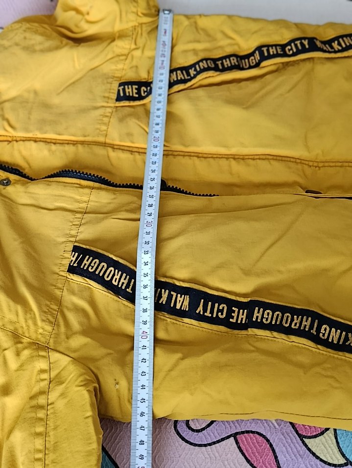 Sarı Fermuarlı Erkek Çocuk Street Wear Mont - Görsel 4