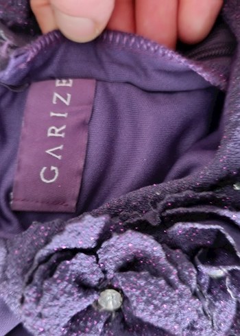 36 beden Koyu Mor Uzun Kollu Drapeli Uzun abiye - Görsel 10