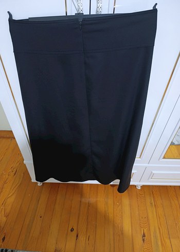 Düğmeli Siyah Uzun Kadın Etek 42 beden - Görsel 7