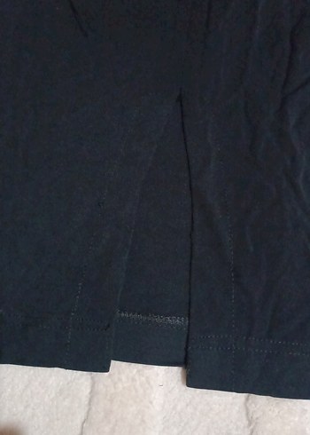 Siyah Kolsuz Fit Kesim Kadın Keten Elbise - Görsel 3