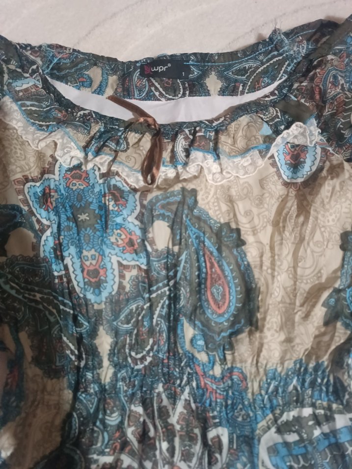 Amerikan Vintaj Desenli Kadın Elbise - Görsel 2