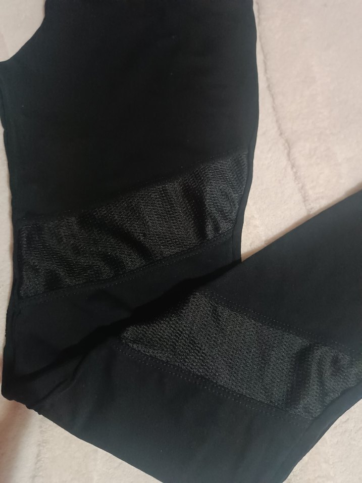 (Sıfır Ürün)Kadın Siyah Midi Tayt Velcro Detaylı - Görsel 2