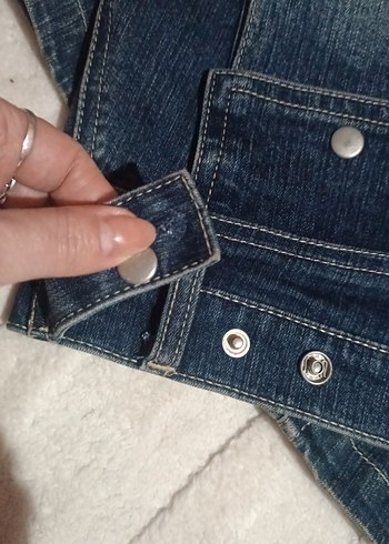 Fitted Mavi Denim Mini Etek (bir çıtçıt koptu ve ön düğmesi yok) - Görsel 4