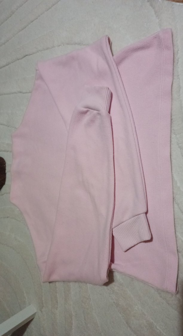 Pembe Yumuşak Dokulu Yüksek Yakalı Kadın Kazak - Görsel 2