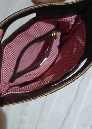 Kahverengi Deri Kemerli Kadın Portföy Çanta - Görsel 4