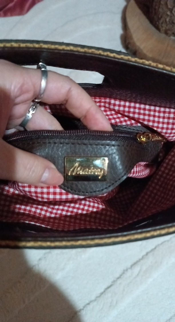 Kahverengi Deri Kemerli Kadın Portföy Çanta - Görsel 5