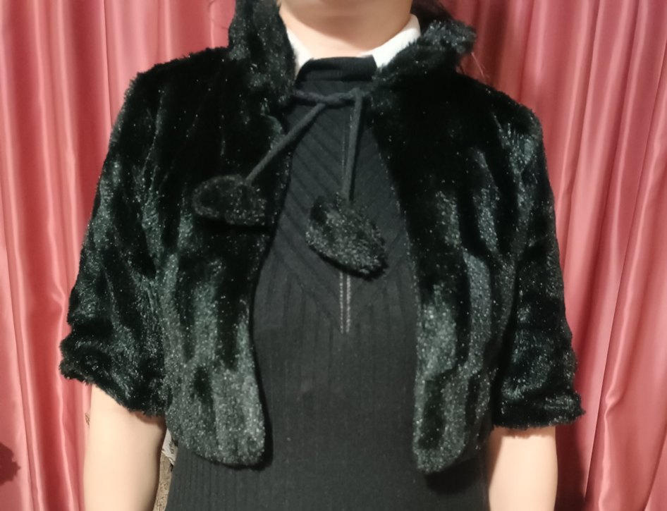 Siyah Parlak Midi Kürk - Görsel 2