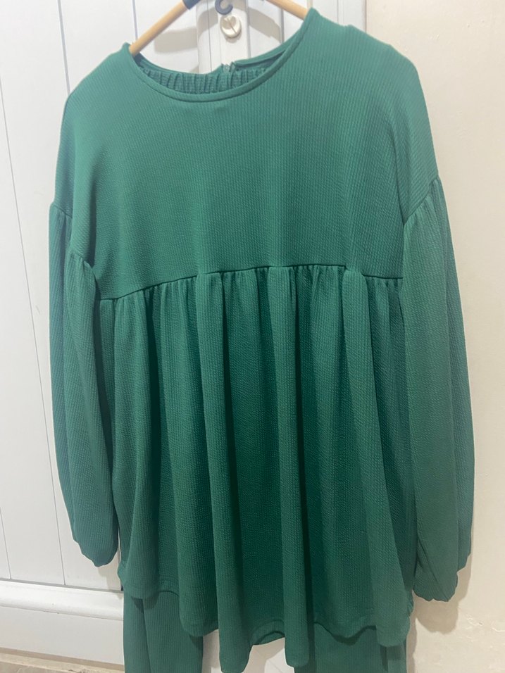 Standart beden ikili takım pantolonu lastiklidir - Görsel 2